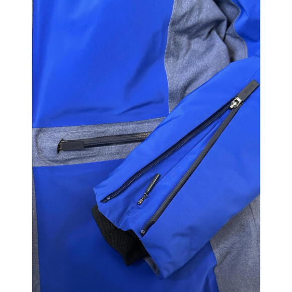 KJUS Nuna Ski Jacket 100% Duck Down Hooded Blue Gray Womens 36/ S Zip Pockets - Picture 8 of 9